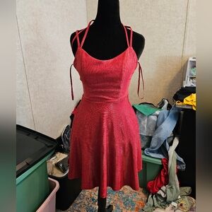 Chic Strappy Red Prom Dress